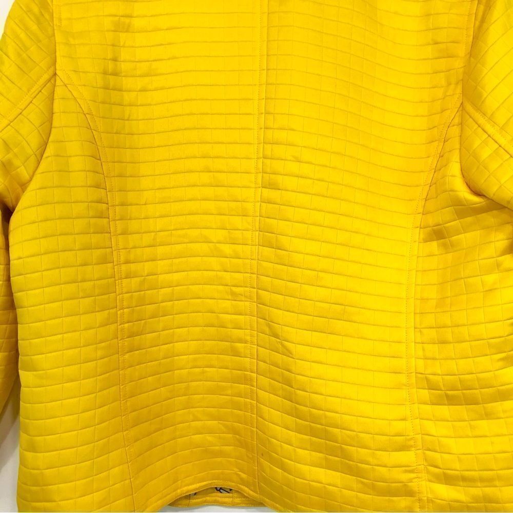 Laura Ashley Sunshine Yellow Lightweight Quilted Floral Lined Blazer Jacket - Picture 10 of 13